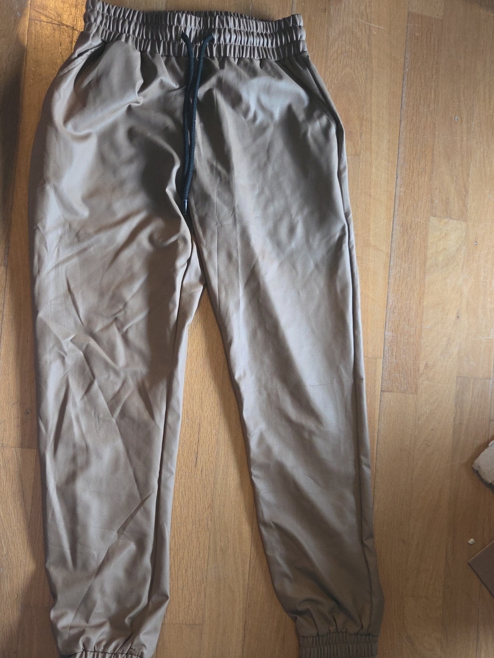 Faux Leather Joggers
